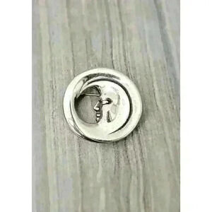 Kieselstein Cord Sterling Silver Moon Brooch Pin